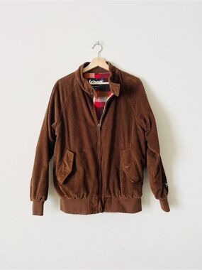 Schott NYC MEDIUM mid weight 7 wale cotton corduroy jacket in brown